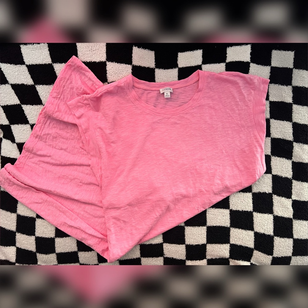 J. Crew Pink Crewneck Short Sleeve Tee